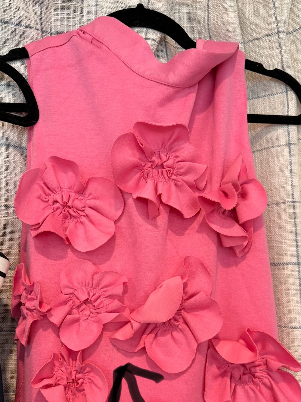 Sleeveless Pink Maxi Dress with 3D Floral Appliqués - Picture 5 of 5